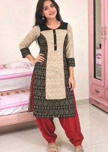 Pure Cotton Fabric Formal Kurti