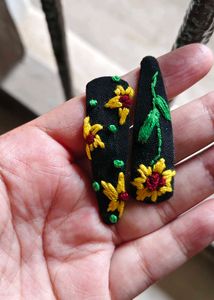 Handmade Sunflower Hair Clips