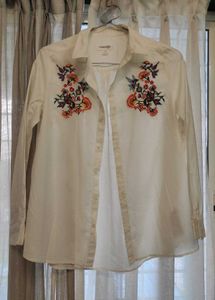 Embroidered White Shirt