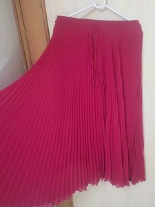 Pleated Maxi Skirt and top