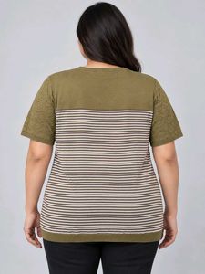 Striped V-Neck T-Shirt