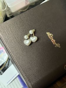Pearl heart shaped studs