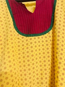 Yellow short Kurti