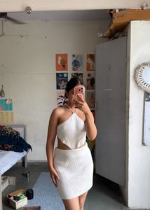 Chic White Cutout Mini Dress