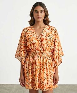 Boho Floral Print Mini Dress