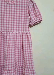 Cute Pink Gingham Dress