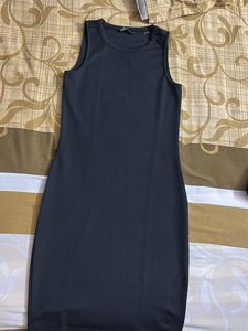 Sleek Black Bodycon Mini Dress Size XS