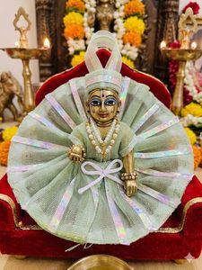 HandcraftedHeavyPearl&StoneWork LadduGopal Poshak