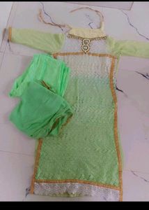 Mint Green Embroidered Salwar Kameez