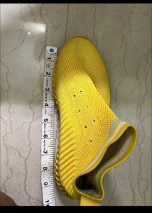 Bright Yellow Knit Sneakers