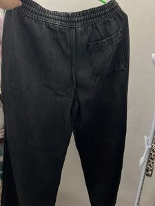 Black Wash Denim Pants