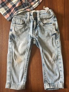 1-2 yrs boy shirt and jeans combo