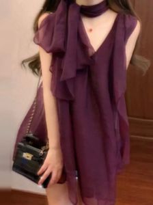 Savana Ruffle Tank dress/top - Purple