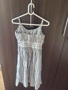 Striped Smocked Waist Mini Dress