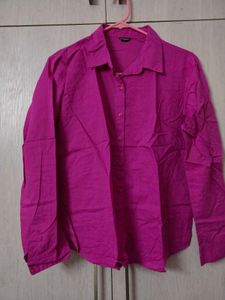 Style Quotient Vibrant Pink Button-Up Shirt