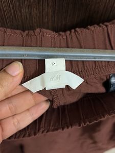 H&amp;M cropped dark Brown Palazzo Pants
