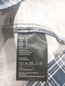 H&amp;M Plaid Zipper Front Pinafore Dress