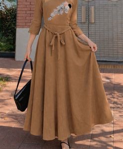 Elegant Brown Maxi Long Dress🧋