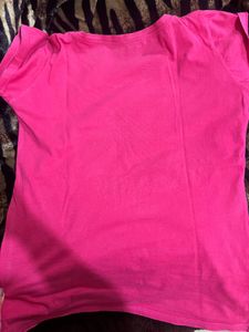 SALE🎀Pink T-Shirt with Rhinestone Design
