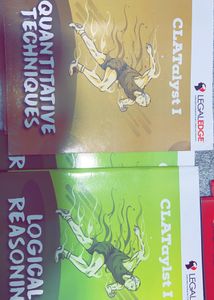 Legaledge CLATalyst Books set . Full Of Practice Questions. This Pack Comprises Of 2 Books Each Of Quantative Techniques, Logical Reasoning, English Language And Legal Reasoning. Total- 8 Books