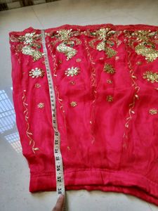 Beautiful Red Rajputi Lehenga Choli Set