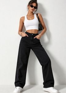 Stylish Black Wide-Leg Jeans