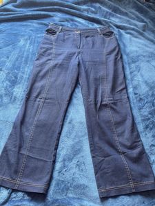 Dark Wash Denim Flare Pants
