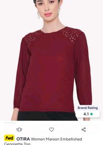 Stunning maroon Embellished top