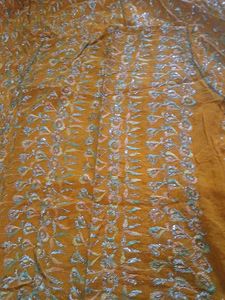 yellow Embroidered girl kids lehenga choli
