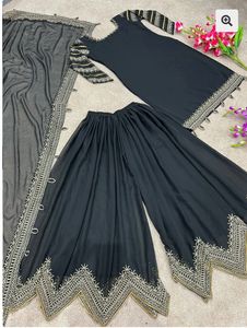 Elegant Black Kurta Set with Dupatta