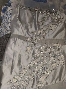 Elegant Silver Formal Gown