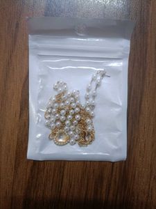 Layered Heart Pearl Necklace