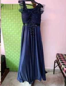 Elegant Navy Blue Ethnic Gown