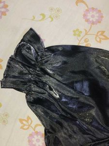 Black Satin Blouse