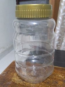 Large Clear Plastic Storage Jar