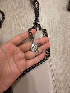 Karl Lagerfeld Cream Chain Shoulder Bag