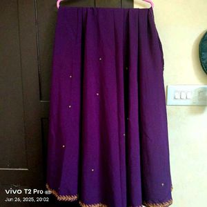 Purple Embellished Blouse With Matching Jewellery