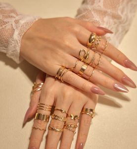 Boho Gold Ring Set