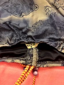 Blue Patterned Strapless Top