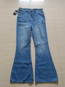 Mid Wash Flared Jeans