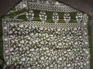 Beautiful Green Floral dupatta
