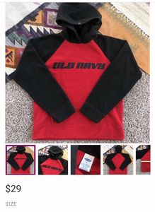 Old Navy Red &amp; Black Hoodie