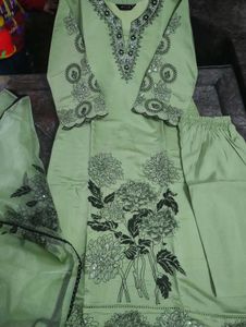 Elegant Light Green Floral Kurta Set