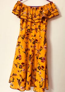 Offshoulder Yellow Dress