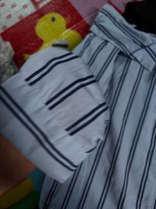 Stylish Off-Shoulder Striped Shirt