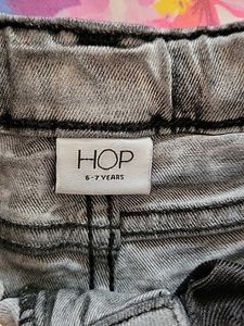 Unisex  Grey Denim Shorts