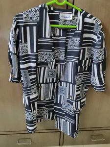 Stylish Geometric Print Kimono Jacket