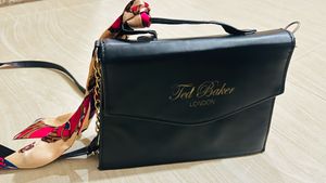 Ted Baker Black Crossbody Bag with Scarf