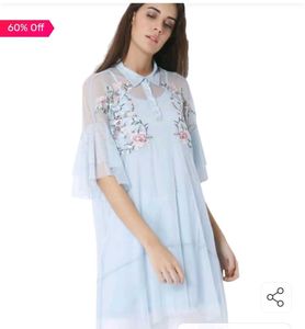 Vero ModaVero Moda Sterling Blue Embroidered Tunic