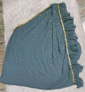 crop top with plazo and drape